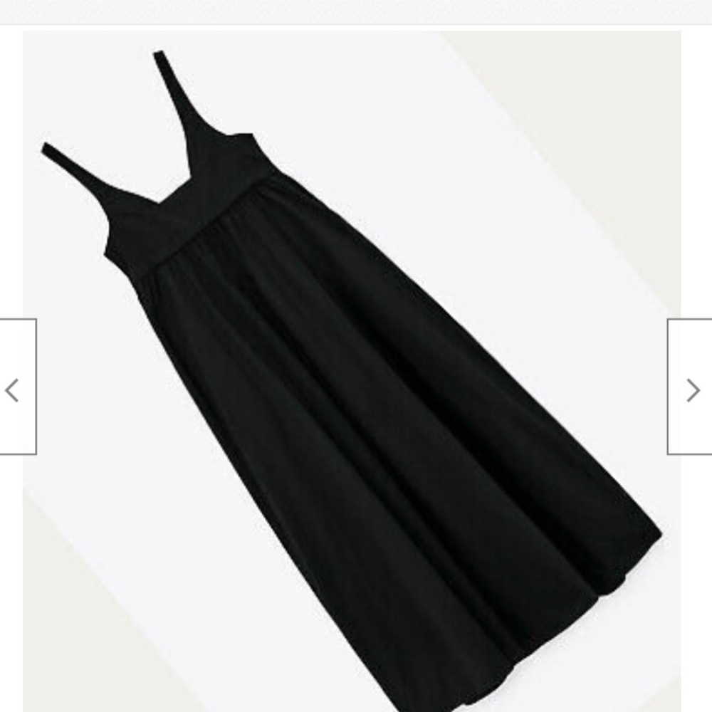 ZARA NWT Voluminous Poplin Black Dress - Picture 8 of 10